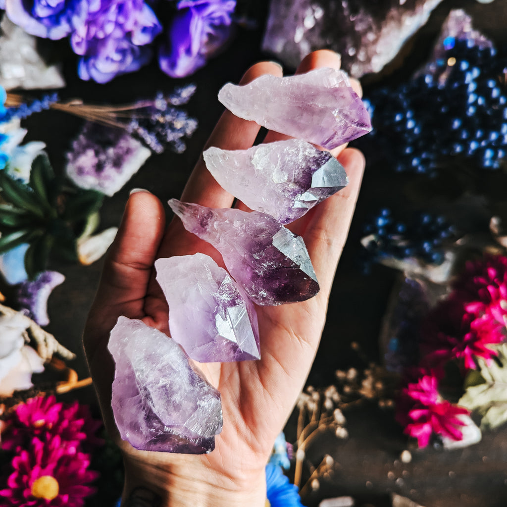 RAW AMETHYST CRYSTAL POINTS