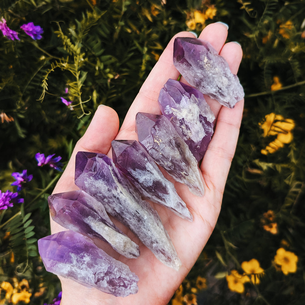 RAW AMETHYST LONG POINTS