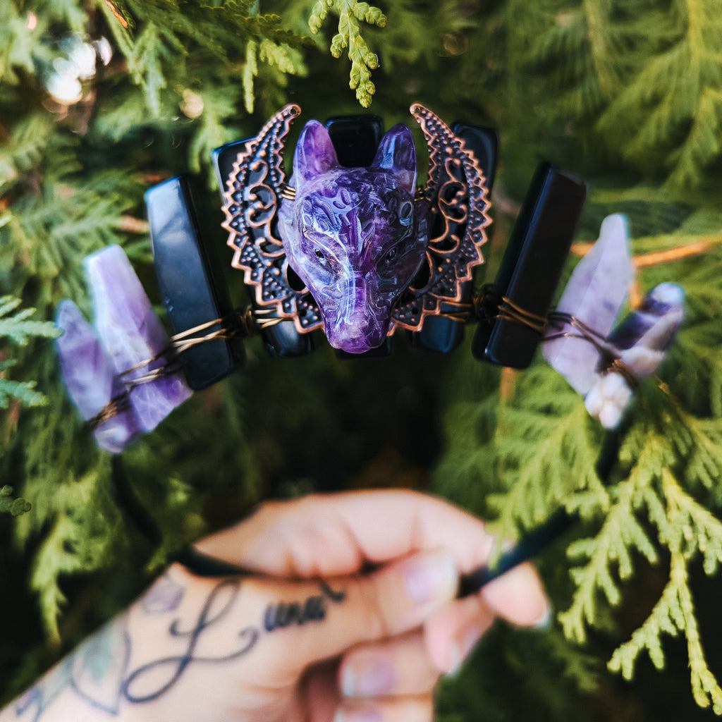 MINI AMETHYST WOLF